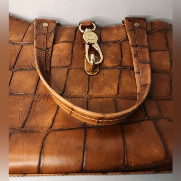 Dooney&Bourke Genuine Italian Leather Croc Embossed Pembrook AmelieTote Handbag - Picture 6 of 15